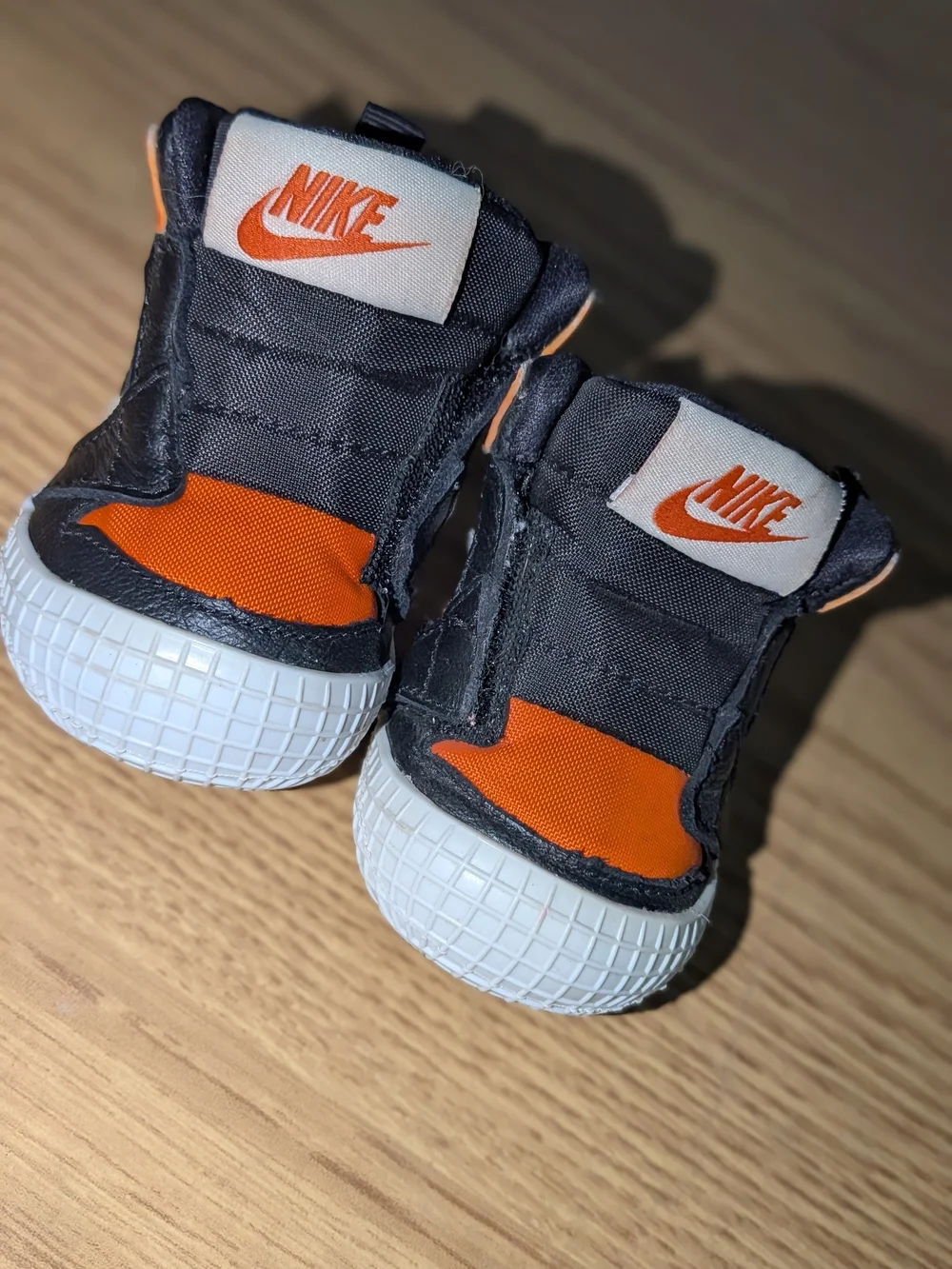 Nike Black and Orange Infant Slip-On Sneakers